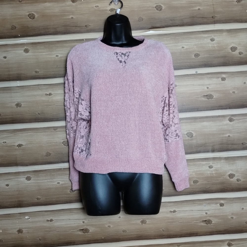 5/$20 Taylor & sage women floral pink‎ Sweatshirt size M